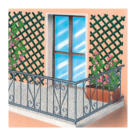 TRALICCIO ESTENSIBILE IN PLASTICA VERDE 2X1 M