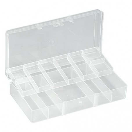 CASSETTA PORTA MINUTERIA CON RIPIANO mm 205 x 105 - 13 scomparti