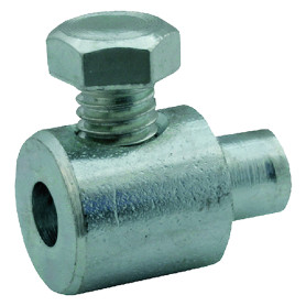 MORSETTO VITE LATERALE  diametro  totale 8 - vite M6 - foro 3 (pz 10)