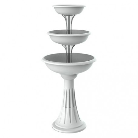 CIOTOLA PER FIORI CON COLONNA 'TREVI' Ø cm 30/40/50 - grigio