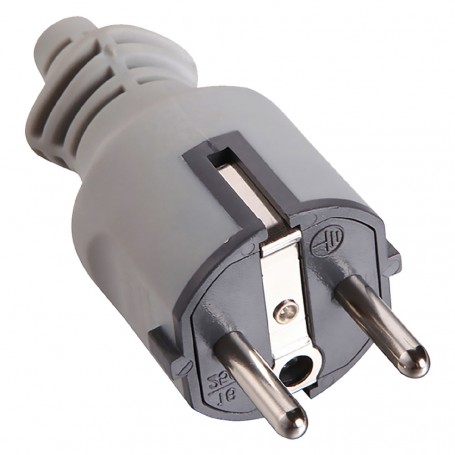SPINA SCHUKO IN GOMMA 2P+T16A