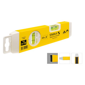 LIVELLA A DUE FIALE TASCABILE MAGNETICA  70 TM  cm 22