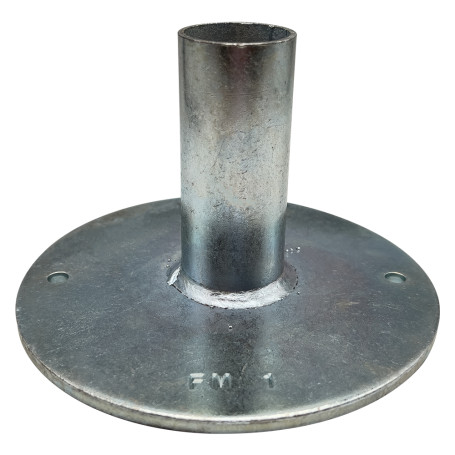 BASETTA FISSA PER TUBO PONTEGGIO  diametro  base cm 16