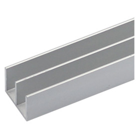 PROFILO PER FAI DA TE TIPO DOPPIA  U  mm 20 x 18 x 1 - mt 2 col.argento