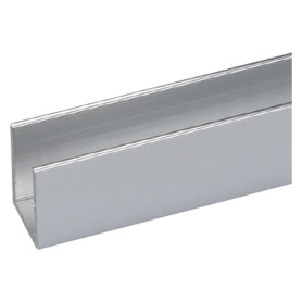 PROFILO PER FAI DA TE TIPO  U  mm 10 x 10 x 1 - mt 1 argento bril.
