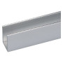 PROFILO PER FAI DA TE TIPO  U  mm 10 x 15 x 1 - mt 1 argento bril.