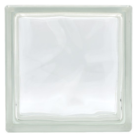 MATTONE IN VETROCAMERA ONDULATO cm 19 x 19 x 8 - verde