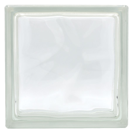 MATTONE IN VETROCAMERA ONDULATO cm 19 x 19 x 8 - verde