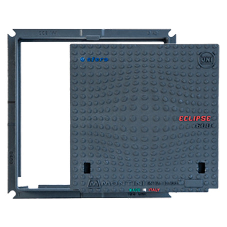 CHIUSINO IN GHISA CLASSE D400 ECLIPSE - 50 x 50 - Kg 30