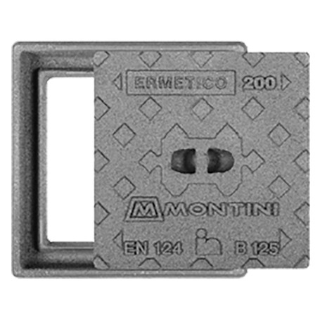 CHIUSINO IN GHISA B125 ERMETICO - cm 20 x 20 - Kg  5