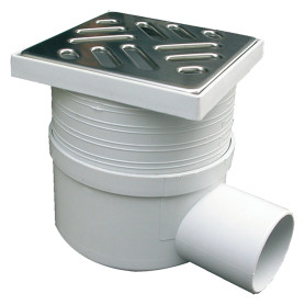 CHIUSINO SIFONATO TELESCOPICO cm 15 x 15 x h.7-11 - attacco  diametro  50 mm