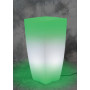 VASO STILO SQUARE BRIGHT 33X33X70CM LUCE VERDE