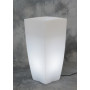 VASO STILO SQUARE BRIGHT 33X33X70CM LUCE BIANCA
