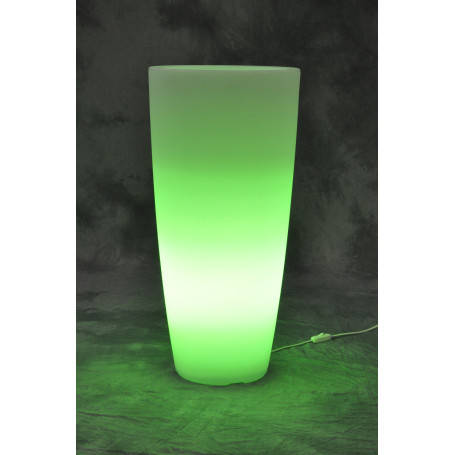 VASO STILO ROUND BRIGHT D 33X70CM LUCE VERDE