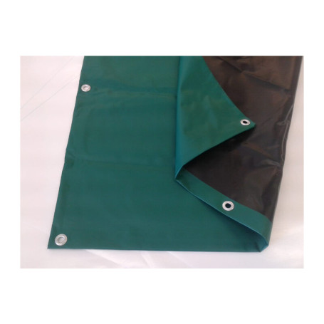TELONE PE PESANTE C\OCCHIOLI 240 G VERDE  6 X 10 M