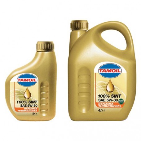 OLIO MOTORE PER AUTOVETTURE 'TAMOIL 100% SINT' 5W30 - lt. 4