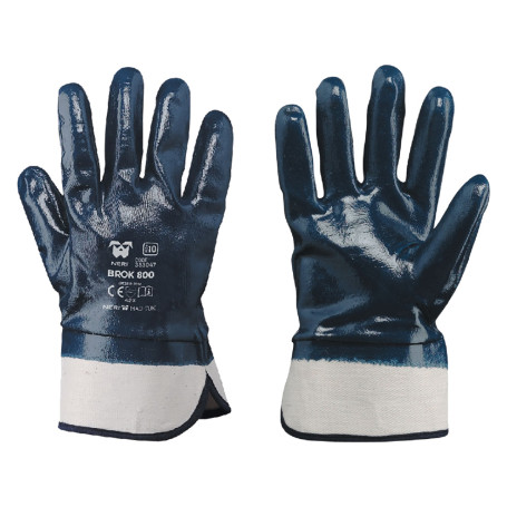 GUANTI NBR MANICHETTA TELA  BROK 800  Tg. 10 (XL)