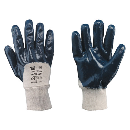 GUANTI NBR POLSO MAGLIA  BROK 600  Tg. 10