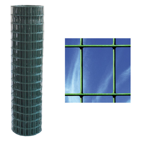 RETE ELETTROSALDATA PLASTIFICATA 75 x 50 - Filo  diametro  1.8/2.2 - H. cm 200 x mt. 25