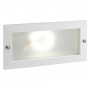 SEGNA PASSO INCASSO RETTANGOLARE APERTO 'ESCAPE' colore bianco - 10 watt