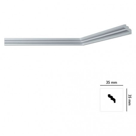 CORNICE DECORATIVA PER SOFFITTO mod. 'I735' - mm 35 x  35