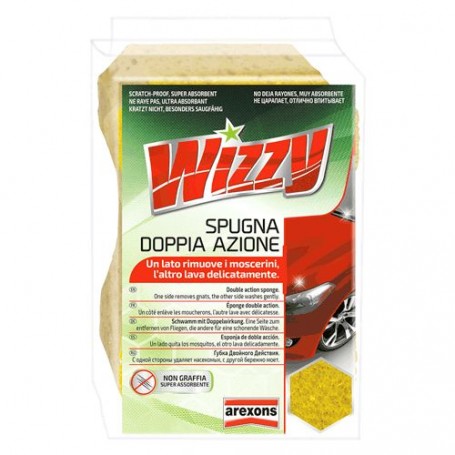 SPUGNA LAVAGGIO AUTO DOPPIA AZIONE 'WIZZY' cm 16 x 10