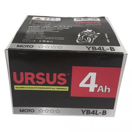 BATTERIA PER MOTO 'URSUS' 9 Ah - mm 135 x 75 x 139