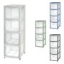 CASSETTIERA 'COVER LINE' colore trasparente/panna