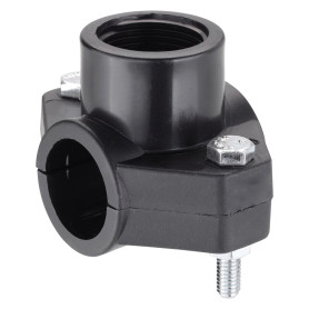PRESA A STAFFA IN POLIPROPILENE  diametro  25 x 1/2 (2 bulloni)