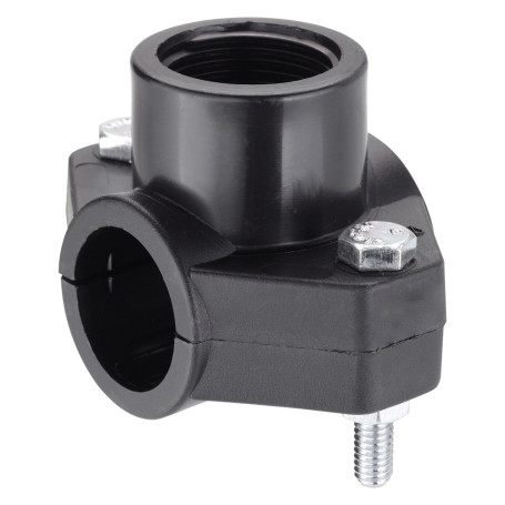 PRESA A STAFFA IN POLIPROPILENE  diametro  40 x 3/4 (2 bulloni)