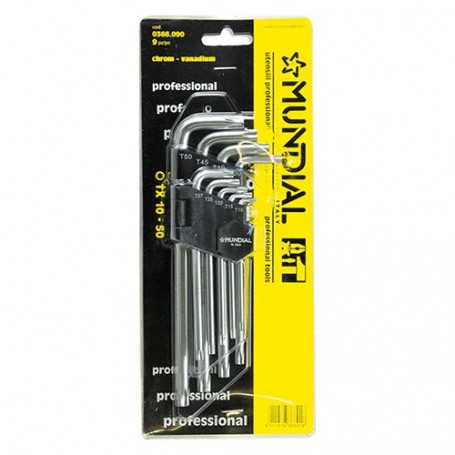 CHIAVI TORX IN SERIE CON FORO (T10-T50) 9 pezzi