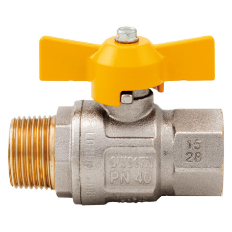 VALVOLA A SFERA PER GAS MANIGLIA A  T  3/4 MF