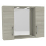 SPECCHIERA DA BAGNO PENSILE DOPPIO  DIA  cm 77 x 16 x h.57 - rovere grigio