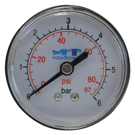 MANOMETRO PER ELETTROPOMPA attacco inferiore - max 6 bar