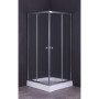 BOX DOCCIA CRISTALLO A DUE PORTE  GIADA  cm 80 x 100 - H 185
