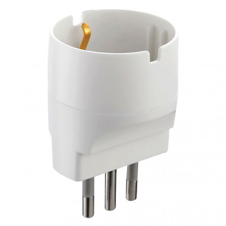 ADATTATORE SINGOLO spina 2P + T 10A