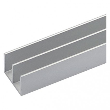 PROFILO PER FAI DA TE TIPO DOPPIA 'U' mm 16 x  12 x  1 - mt 2 col.argento