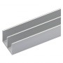 PROFILO PER FAI DA TE TIPO DOPPIA 'U' mm 16 x  12 x  1 - mt 2 col.argento