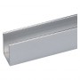 PROFILO PER FAI DA TE TIPO 'U' mm 10 x 10 x 1 - mt 1 arg.brillante