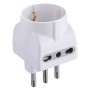 ADATTATORE TRIPLO PR: 2x2P+T 10A - SP: 2P+T10A
