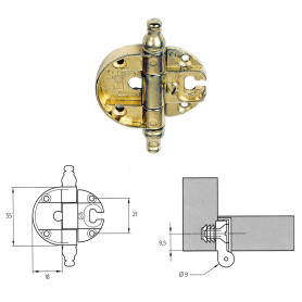 CERNIERA PER MOBILI  A0056  bronzata