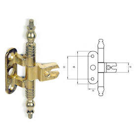 CERNIERA PER MOBILI  A0114  bronzata