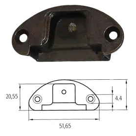 BASETTA PER CERNIERE MOBILI  A0069  bronzata