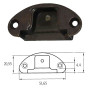 BASETTA PER CERNIERE MOBILI  A0069  bronzata
