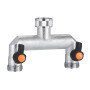 PRESA A DUE VIE 3\4 REGOLABILI METAL-JET  9601