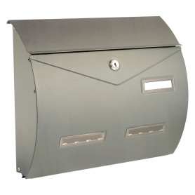 CASSETTA POSTALE PORTA RIVISTA  BUSTA  metallizzato argento