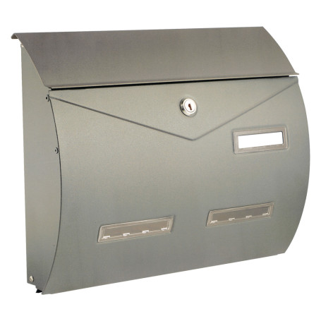 CASSETTA POSTALE PORTA RIVISTA  BUSTA  metallizzato argento