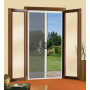 ZANZARIERA PLISSE  PER PORTA cm 120 x 240 marrone - apert.sing.