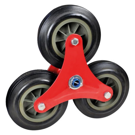 RUOTA GOMMA PIENA CARRELLO PER SCALE  diametro  mm 160 x 20 (set 3 ruote)