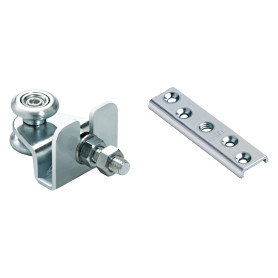 CARRELLO A 2 CUSCINETTI CON PIASTRA ART.38/24+42  diametro   mm 24 - 8 MA